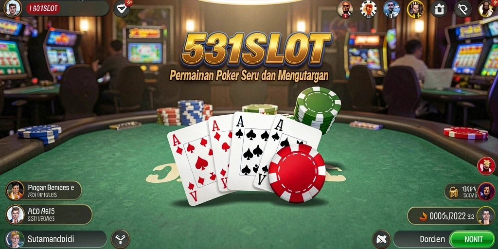 Tampilan gameplay menarik di 531SLOT yang menampilkan aksi poker.