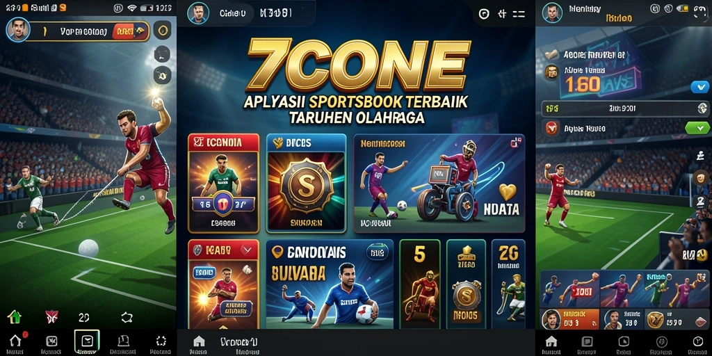 Tangkapan layar dari gameplay 7CONE yang menampilkan taruhan olahraga.