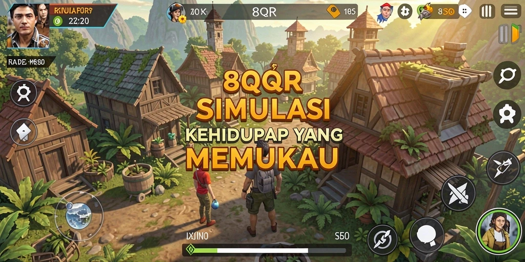 Tampilan gameplay 8QR yang menggugah dan interaktif.