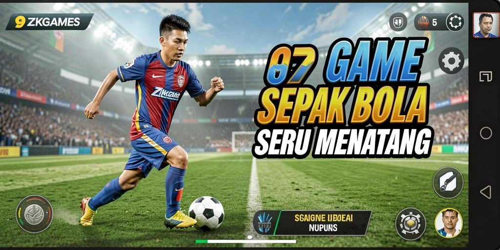 Tampilan gameplay <strong>9ZKGAMES</strong> dalam aksi sepak bola yang mendebarkan.
