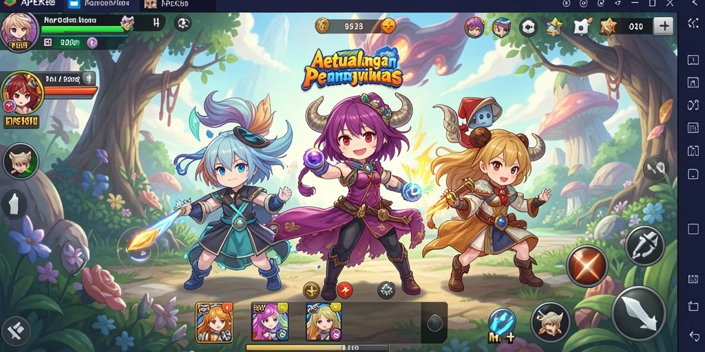 Tampilan gameplay APEK88 dengan karakter anime yang dinamis.