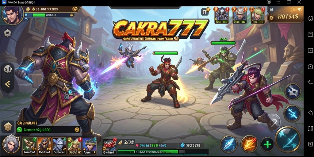 Tangkapan layar gameplay CAKRA777 menunjukkan tindakan strategis yang mendebarkan.