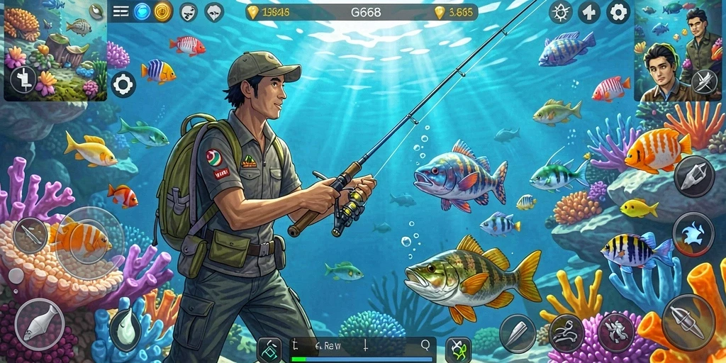 Tangkapan besar di G668 dengan grafis memukau dan suasana menenangkan.