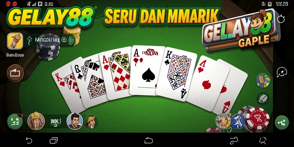 Tampilan gameplay seru dalam permainan Gaple GELAY88.