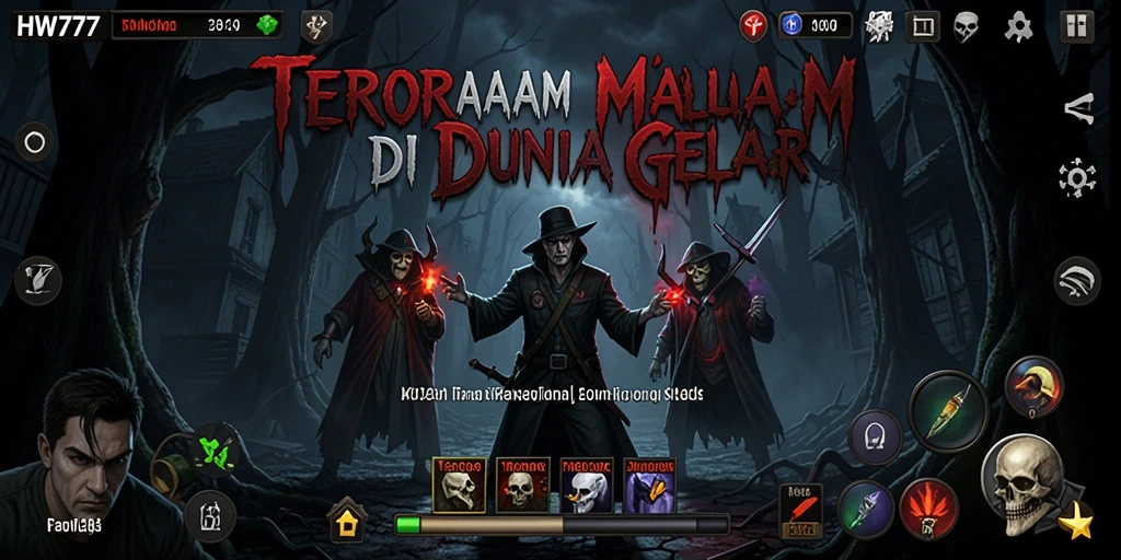 Gameplay HW777 yang menegangkan dalam suasana gelap.