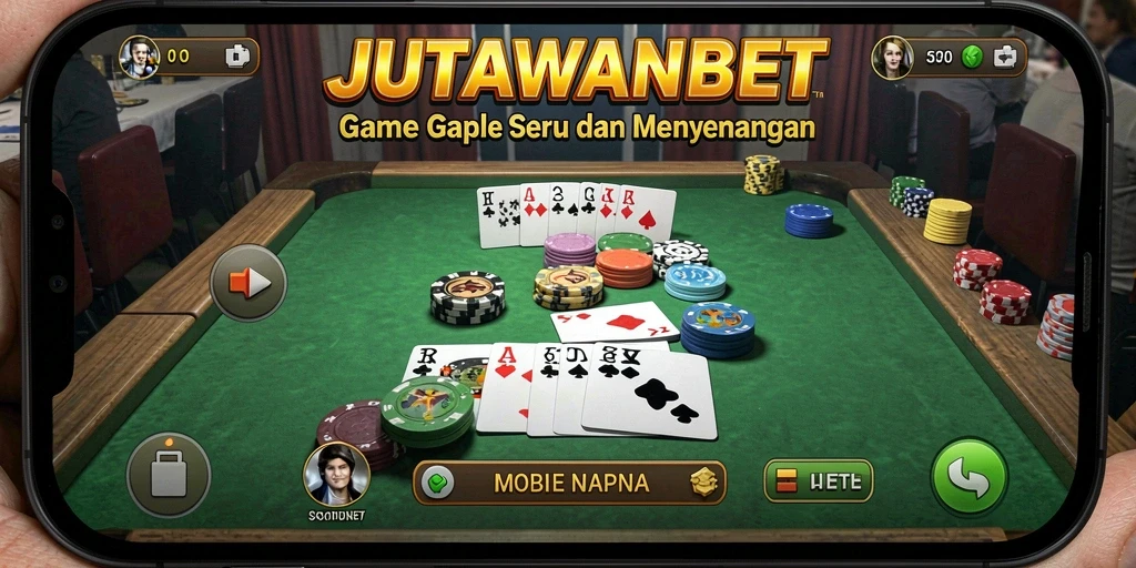Screenshot gameplay JUTAWANBET yang penuh aksi Gaple.
