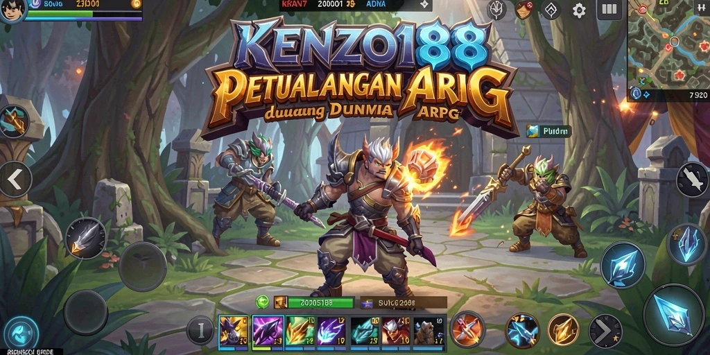 Tampilan gameplay ARPG KENZO188 yang mendebarkan dan seru.