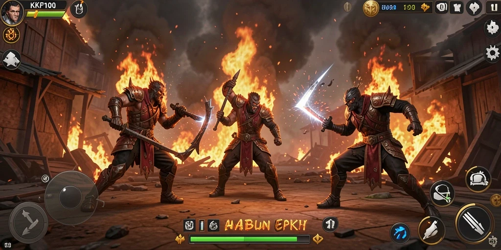 Gameplay KPK100 yang menegangkan dan mendebarkan saat bertarung melawan musuh.
