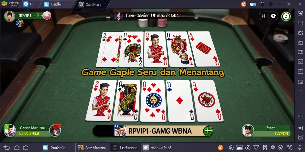 Screenshot permainan Gaple yang seru dan interaktif di RPVIP1.