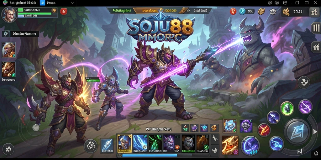 Gameplay seru di dunia MMORPG SOJU88 yang memukau.