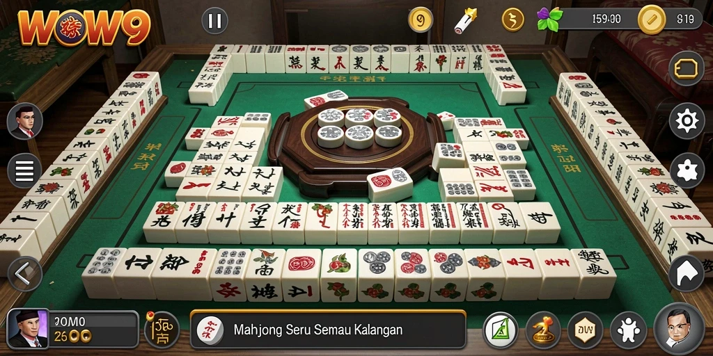 Tampilan gameplay WOW99 yang menarik dan mendebarkan dalam permainan Mahjong.