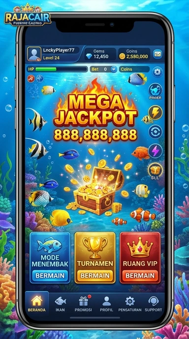 Screenshot fitur pencarian aplikasi yang cepat di rajacair.